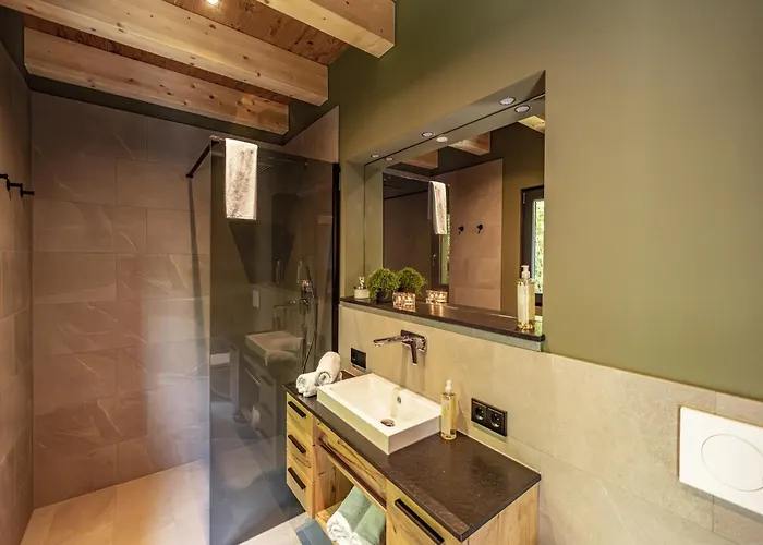 Dağ evi Eigener Sauna Im Vital Camp Bayerbach